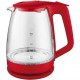CHALEIRA ELETRICA JARRA VIDRO C/ CONTROLE TEMPERATURA 220V - VERMELHA