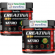 KIT 2 CREATINA NITRO 300G MONOHIDRATADA DOSE 3G