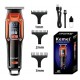 MAQUINA DE CORTAR CABELO KEMEI PROFISSIONAL LED 5W C/ USB 3 PENTES