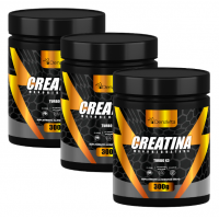 KIT 3 CREATINA MONOHIDRATADA TURBO 300GR EM PO