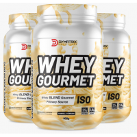 KIT 3 WHEY PROTEIN GOURMET DYMATRIX 2,7KG