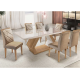 Mesa de Jantar 6 Cadeiras Luxx Glamour com Tampo de Vidro