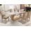 Mesa de Jantar 6 Cadeiras Luxx Glamour com Tampo de Vidro