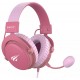 Fone de ouvido Headset Gamer Havit 50mm Rosa