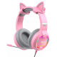 Fone de ouvido Headset Gamer Havit 50mm Rosa USB