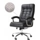 Cadeira Giratoria Escritorio Presidente Couro PU Base Cromada Preto