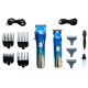 Kit Maquina de Cortar Cabelo e Maquina de Acabamento Wmark Profissional Azul
