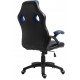 Cadeira Gamer Giratoria Apoio Braços Preto e Azul