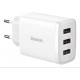 Fonte Carregador Parede 17W Baseus 3 USB Cabo Lightning