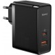 Fonte Carregador Parede Turbo 100W Baseus 1 USB tipo C 1 USB