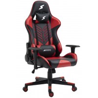 Cadeira Gamer Superframe Reclinavel 2D Giratoria Apoio Bra&ccedil;os Vermelho e Preto