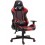 Cadeira Gamer Reclinavel 2D Giratoria Apoio Braços Vermelho e Preta