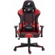 Cadeira Gamer Superframe Reclinavel 2D Giratoria Apoio Braços Vermelho e Preto