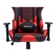 Cadeira Gamer Superframe Reclinavel 2D Giratoria Apoio Braços Vermelho e Preto