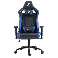 Cadeira Gamer Superframe 4D Reclinavel Giratoria Apoio Bra&ccedil;os Preto e Azul