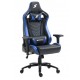 Cadeira Gamer Superframe 4D Reclinavel Giratoria Apoio Braços Preto e Azul
