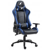Cadeira Gamer Superframe 2D Giratoria Apoio Bra&ccedil;os Preto e Azul