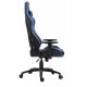 Cadeira Gamer Superframe 2D Giratoria Apoio Braços Preto e Azul