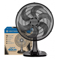 Ventilador Mesa Turbo 50cm Ventisol Preto Pas Prata