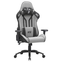 Cadeira Gamer DT3 Giratoria Reclinavel 1D Almofadas Cinza