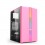 Gabinete Gamer Evolut ATX RGB Frontal Lateral Vidro Rosa