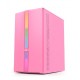 Gabinete Gamer Evolut ATX RGB Frontal Lateral Vidro Rosa