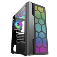 Gabinete Gamer Draxen ATX ARGB Lateral Vidro Branco Aluminio