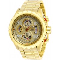Relogio Masculino 48mm Analogico Invicta Quatzo Dourado