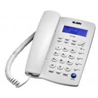 Telefone com Fio Elgin Identificador de chamadas Viva Voz Branco