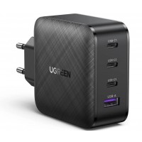 Fonte Carregador Tomada 65w Ugreen Turbo 3 USB tipo C