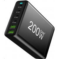 Fonte Carregador Tomada USB 200W 6 Portas com USB tipo C