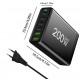 Fonte Carregador Tomada USB 200W 6 Portas com USB tipo C