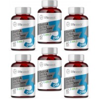 Kit 6 Potes Omega 3 Ultra Concentrado 1000mg DHA 360 Capsulas