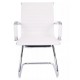 Par de Cadeira Visitante Comfy Branca Base Cromada