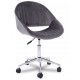Cadeira Escritorio Giratoria Estofada Rodizio Cinza