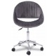 Cadeira Escritorio Giratoria Estofada Rodizio Cinza