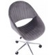 Cadeira Escritorio Giratoria Estofada Rodizio Cinza