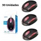 Kit 30 Mouse USB Multiuso Exbom 1000DPI Preto
