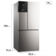 Geladeira Refrigerador Electrolux Side by Side 588L Frost Free Inverter