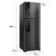 Geladeira Electrolux Inverter 474L Frost Free Duplex Black Inox