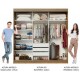 Guarda Roupa Casal Espelhado Madesa 4 Portas 3 Gavetas