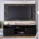 Estante Home Painel para TV ate 70 Polegadas Led Ripado e Espelho