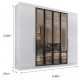 Guarda Roupa Casal 6 Portas 6 Gavetas Valencia Espelho