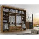 Guarda Roupa Casal 6 Portas 6 Gavetas Valencia Espelho