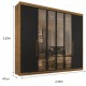 Guarda Roupa Casal 6 Portas 6 Gavetas Valencia Espelho