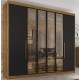 Guarda Roupa Casal Valencia MDP 6 Portas 6 Gavetas Vidro
