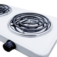 FOG&Atilde;O EL&Eacute;TRICO PORT&Aacute;TIL 2 BOCAS INOX 