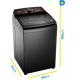 Lavadora de Roupas Brastemp 13kg com Cesto em Inox 580W Black