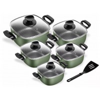 Jogo de Panelas 5 Pc Patolux Antiaderente Quadrada com Espatula