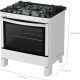 Fogão de Piso a Gas 5 Bocas Esmaltec Mesa de Vidro Bivolt